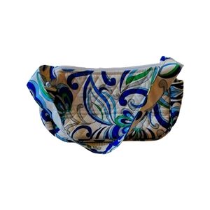 Little Hipster Vera Bradley Bag in white, blue & green botanical pattern.